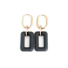 Load image into Gallery viewer, Matte Rectangle Link Earrings
