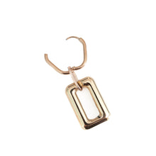 Load image into Gallery viewer, Metallic Rectangle Link Earrings
