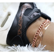 Load image into Gallery viewer, Cuban Link Anklet Set
